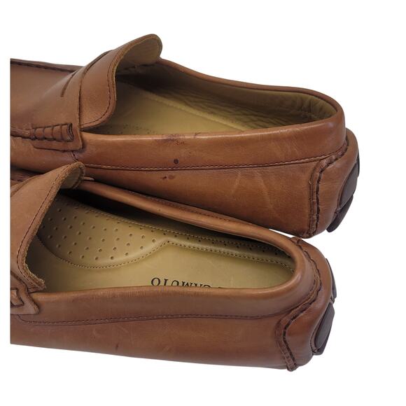 Vince Camuto Esmail Mens 10.5M Brown Leather Penny Driving Loafers - Picture 4 of 11